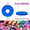 3600 PCS 10 Strands Clay Beads Polymer Clay Beads for Jewelry Making, Vinyl Heishi Beads 6mm for Surfer Bracelets Necklace Making (Blue)